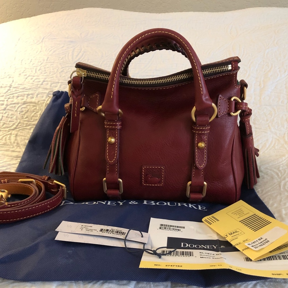 Dooney & Bourke Florentine Micro Satchel Bordeaux